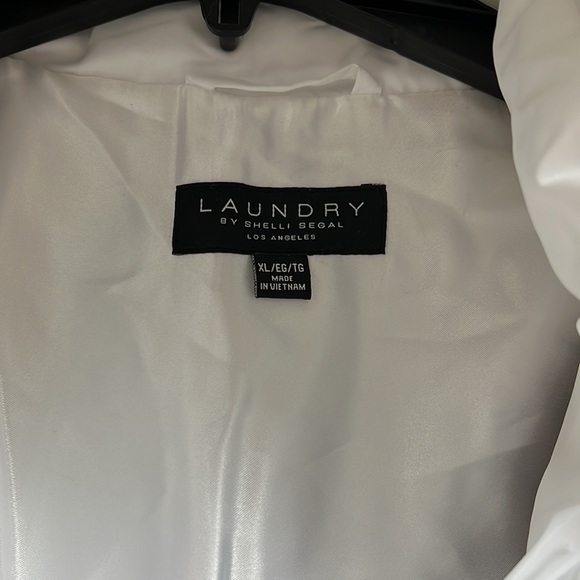 NWT,laundry by shelli segal Faux Fur Trim W Puffer Coat,white - Picture 11 of 17